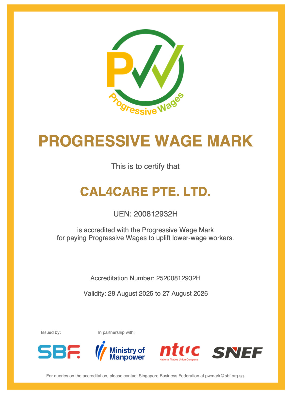 Cal4Care obtains Progressive Workplace Certificate 2025